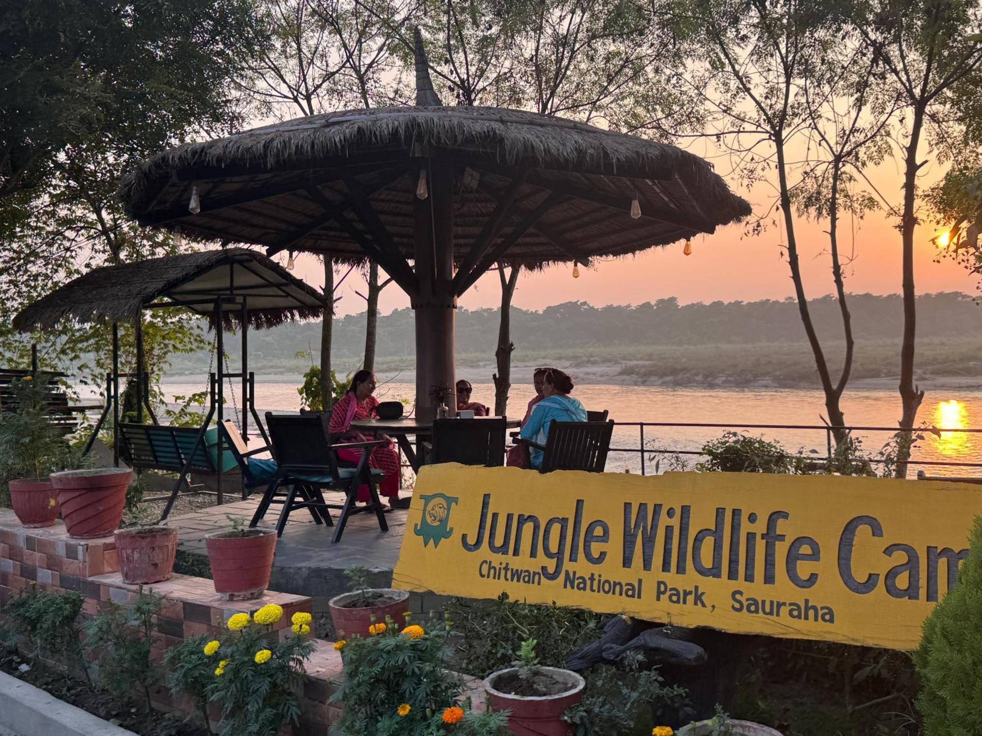 Jungle Wildlife Camp Sauraha Exterior foto